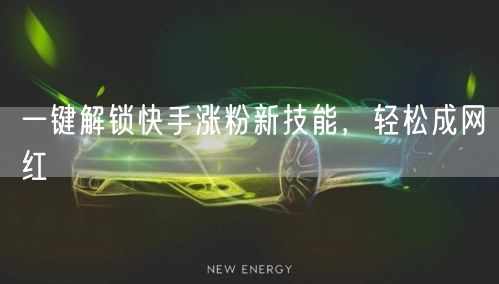 一键解锁快手涨粉新技能，轻松成网红