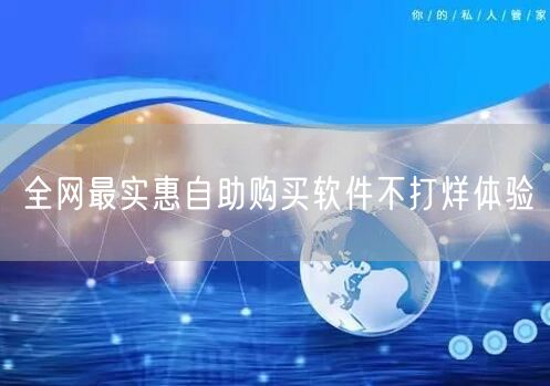 全网最实惠自助购买软件不打烊体验