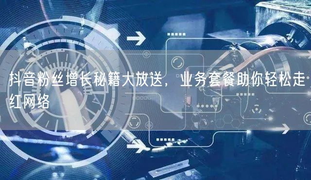 抖音粉丝增长秘籍大放送，业务套餐助你轻松走红网络